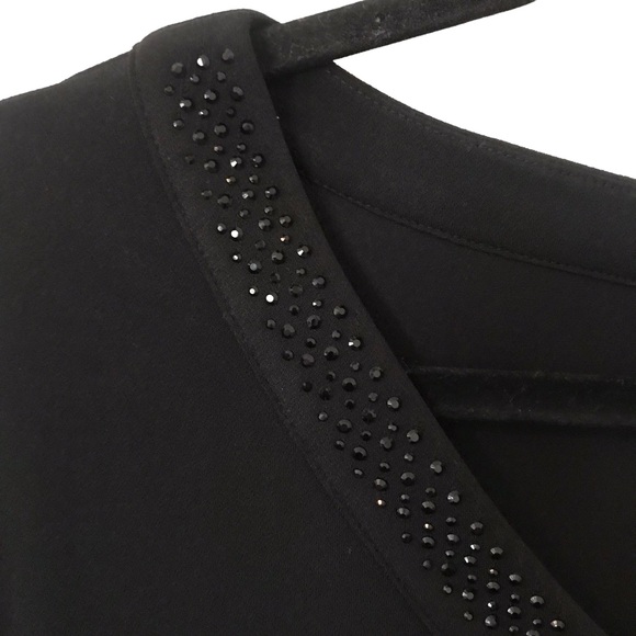 Apt. 9 1X black embellished top - Picture 3 of 4